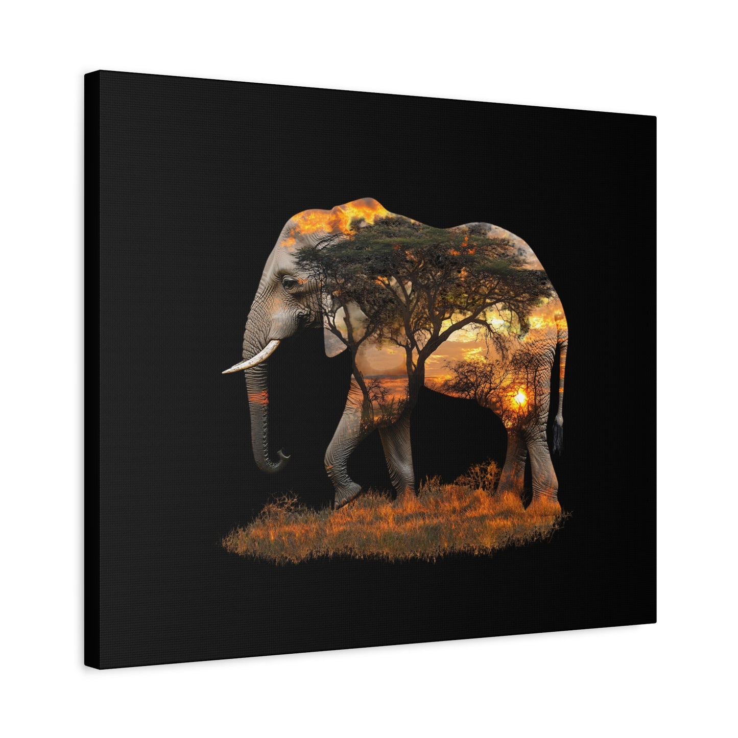 Elephant Tree Matte Canvas Art