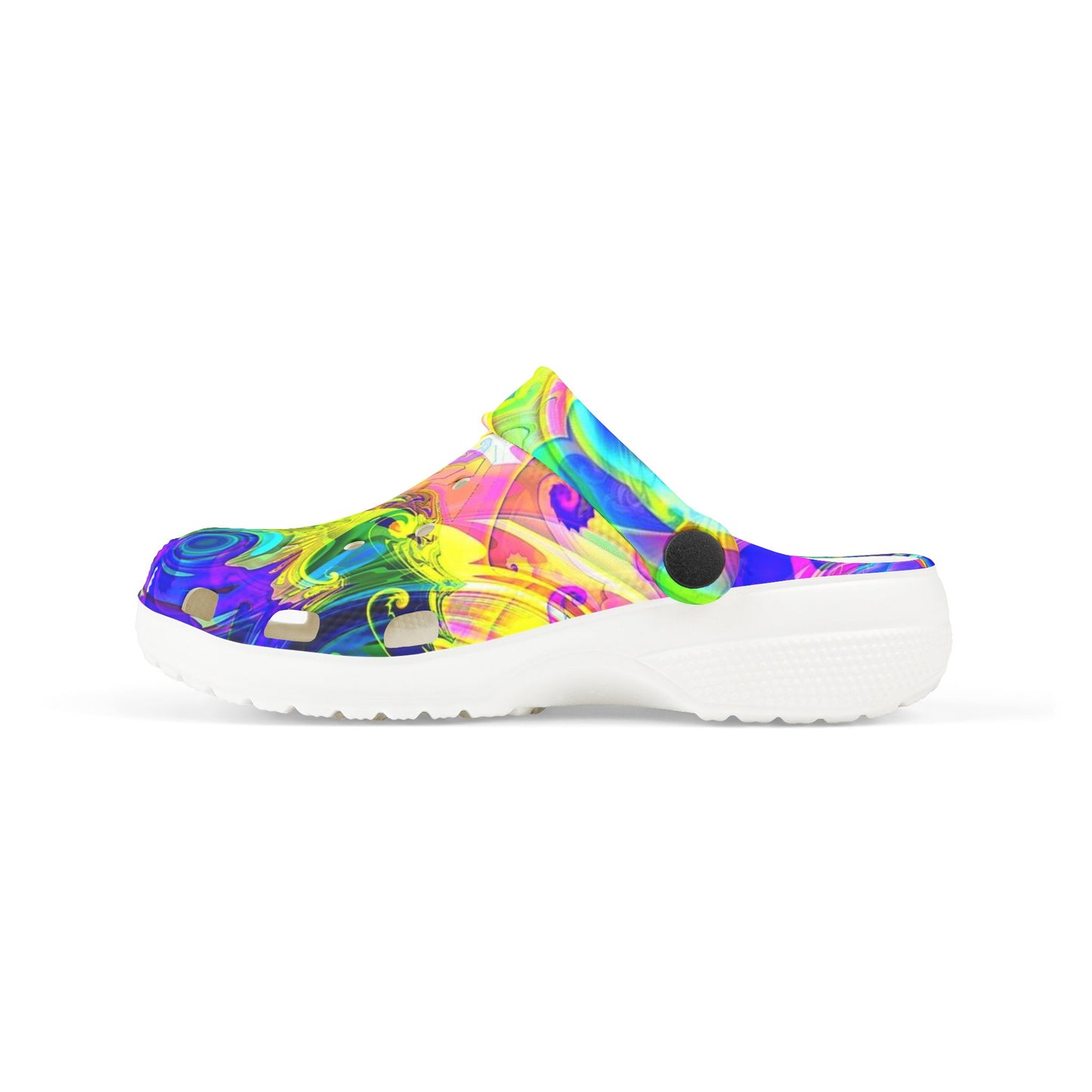 Kids Tie-Dye Swirl EVA Foam Clogs — Colorful Watercolor Slip-On Sandals