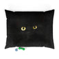 Black Cat Eyes Pet Bed — Cozy Plush Cushion for Cats & Small Dogs