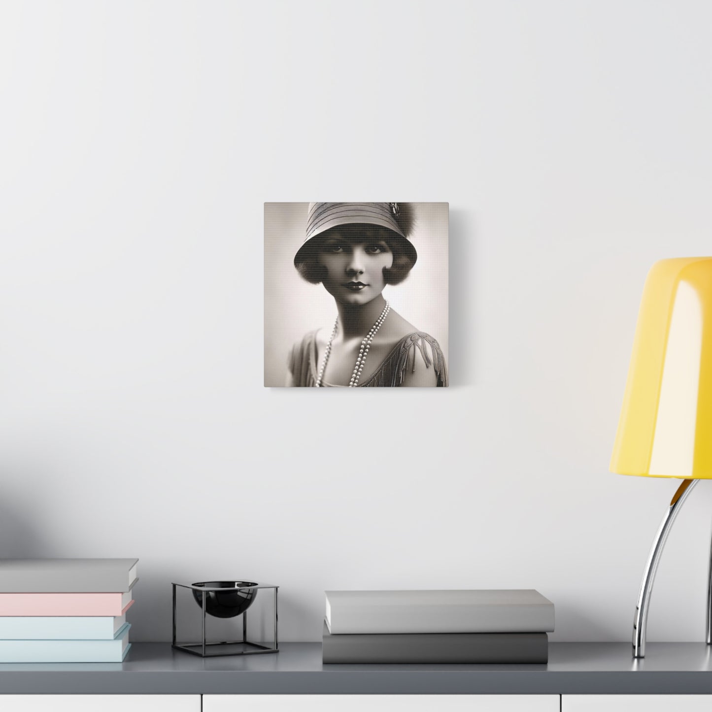 Vintage 1920s Flapper Portrait Canvas