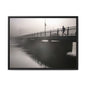 Framed Matte Canvas - Foggy Bridge Black & White Photography