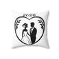 Wedding Couple 2026 Throw Pillow — Romantic Bridal Decorative Pillow