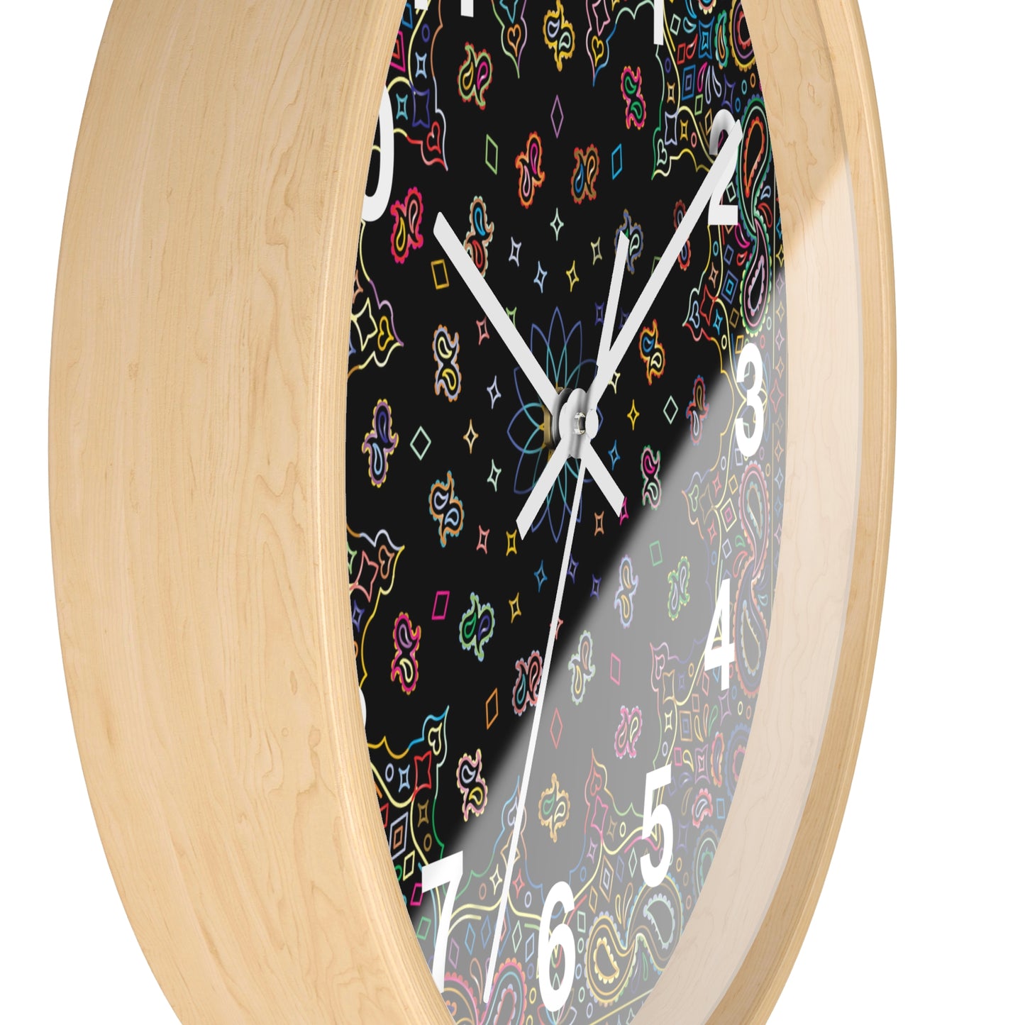 Colorful Mandala Wall Clock Boho Home Decor