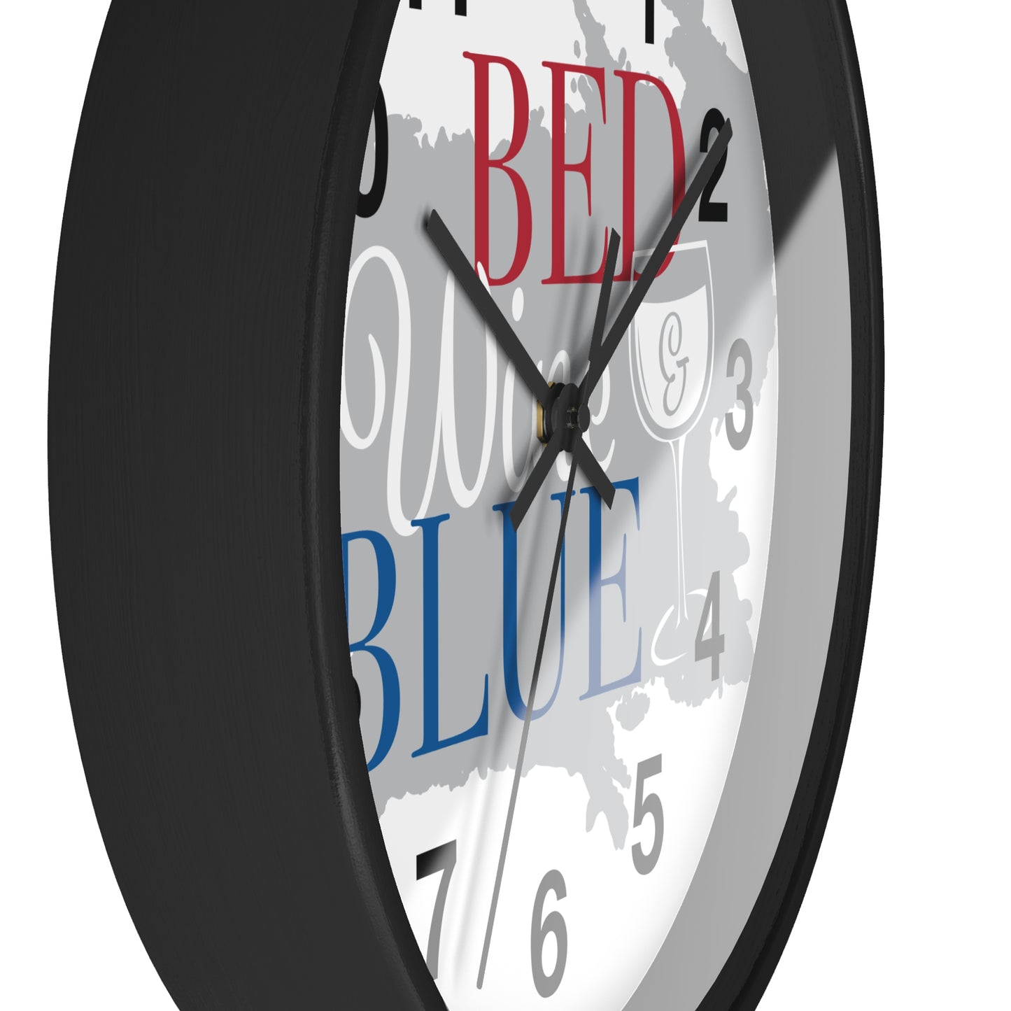 Patriotic Wall Clock - "Bed, White, and Blue" - Home Decor
