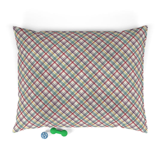 Cozy Plaid Pet Bed for Cats and Dogs, Comfortable Dog Bed, Soft Pet Cushion, Modern Pet Furniture, Stylish Dog Bed
