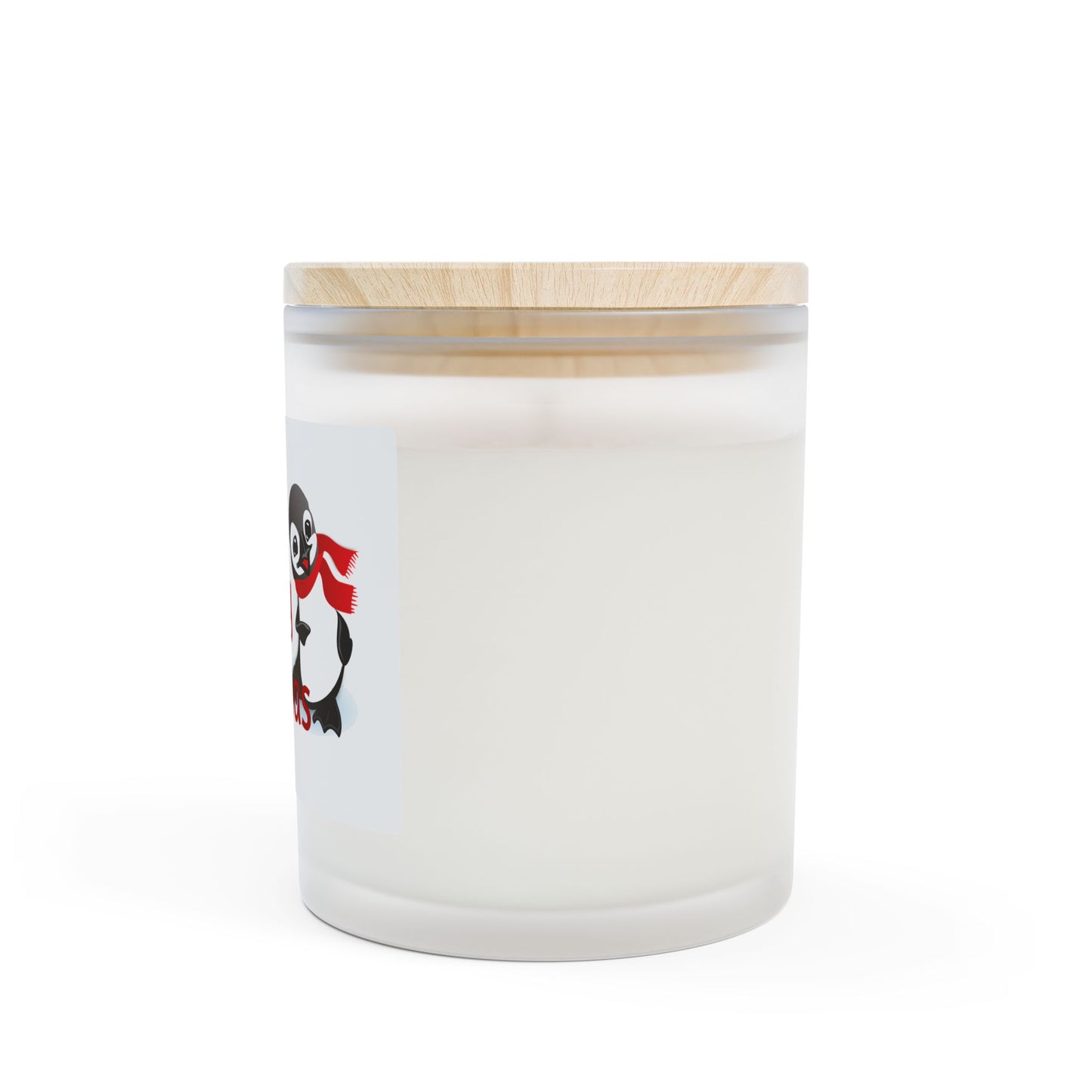 Merry Christmas Frosted Glass Candle, Holiday Gift, Winter Decor, Home Fragrance, Cozy Atmosphere, Christmas Decoration