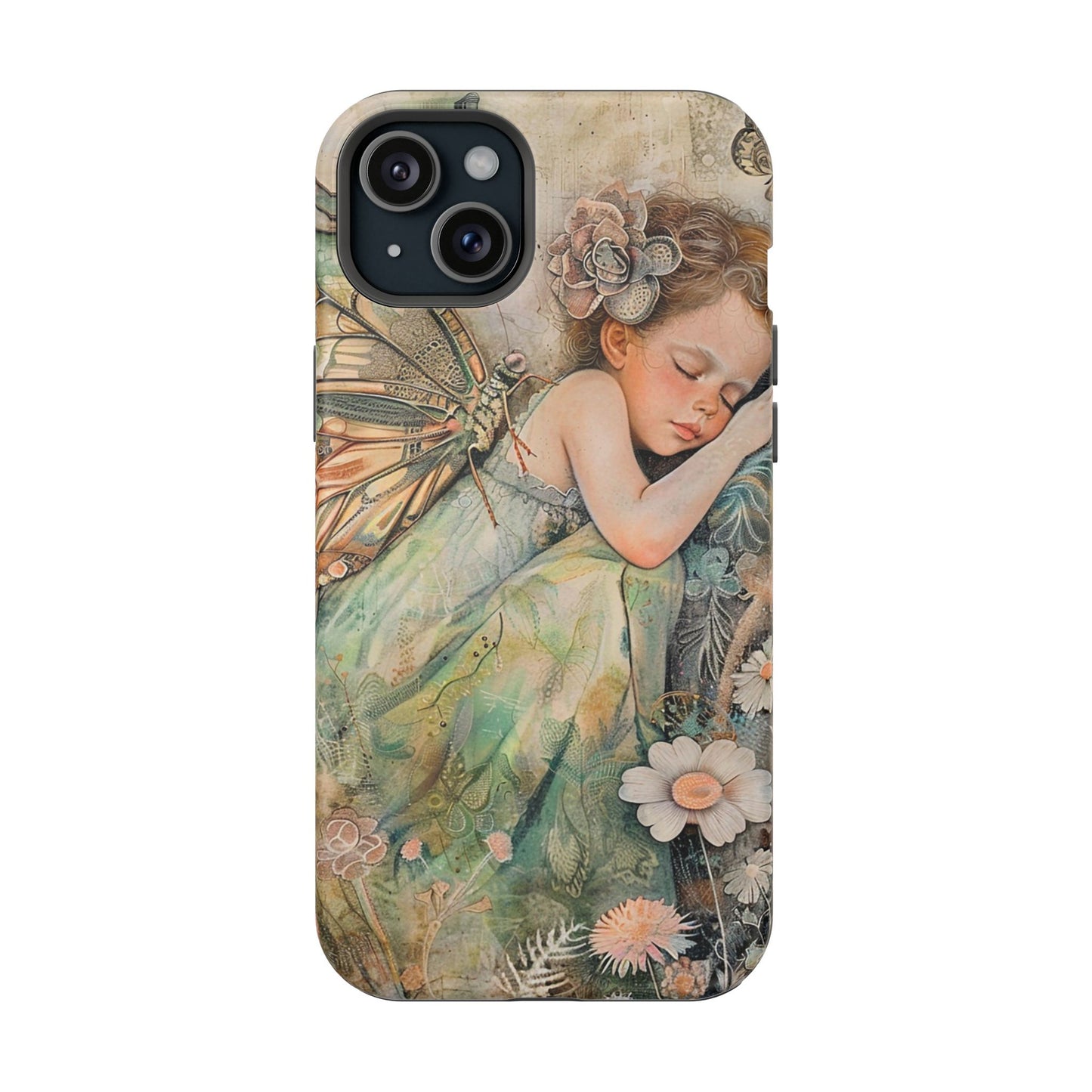 Fairy Sleeping Phone Case — Magnetic Impact-Resistant iPhone Cover