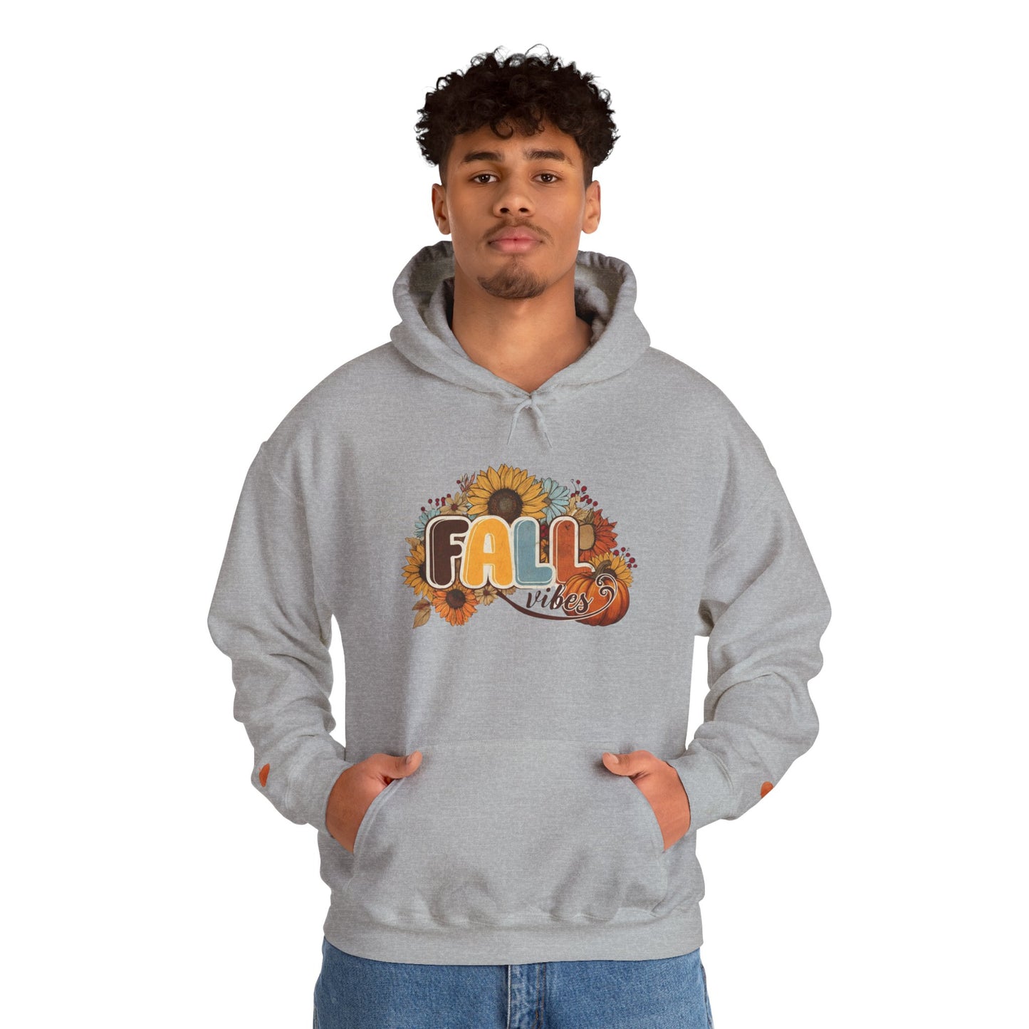 Cozy Fall Vibes Hoodie, Unisex Sweatshirt for Autumn, Pumpkin Design, Perfect for Thanksgiving, Gift for Friends, Seasonal Wear