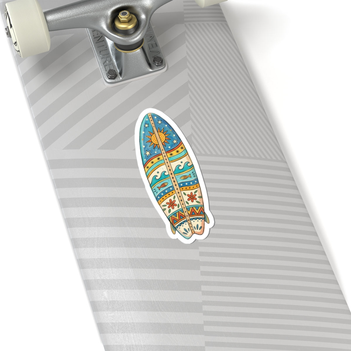 Surfboard Sticker — Boho Beach Kiss-Cut Vinyl Sticker