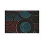 Heavy-Duty Floor Mat — Teal & Burgundy Modern Circle Entry Rug