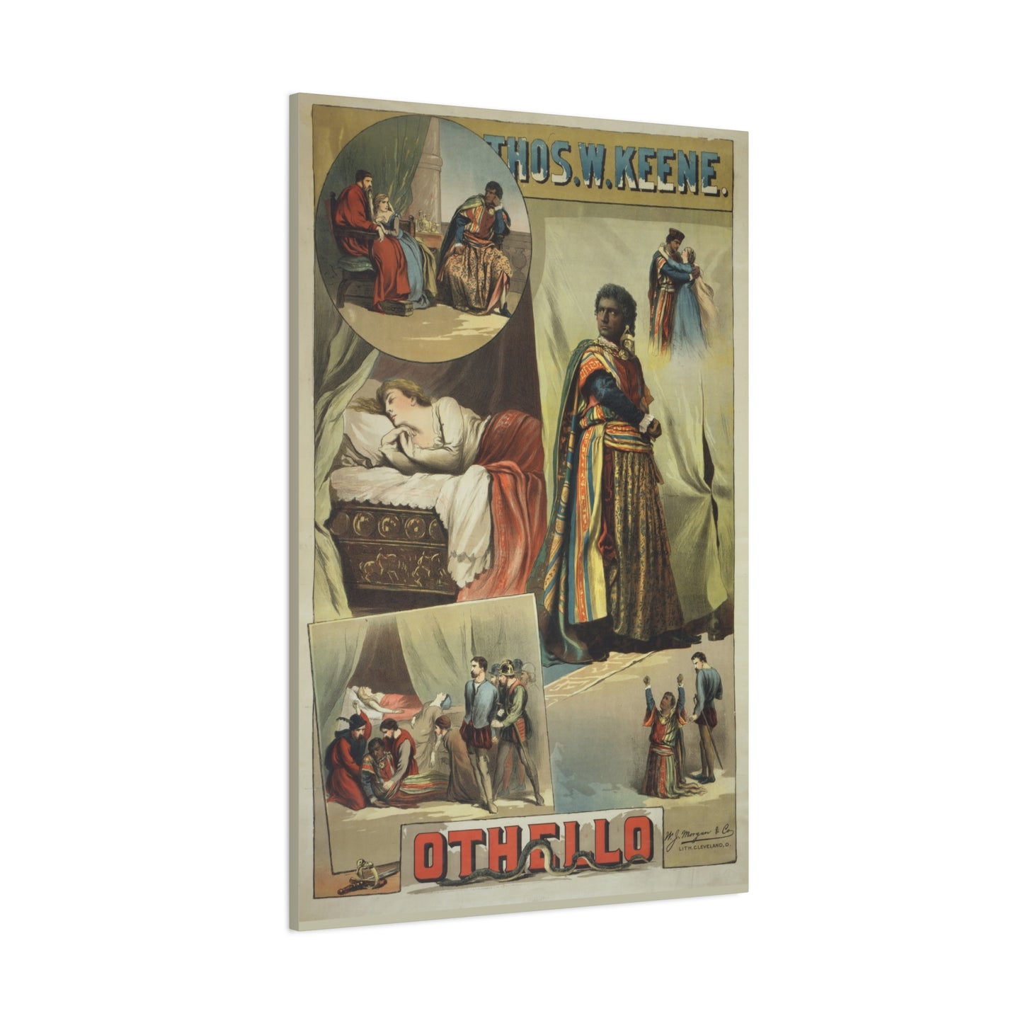 Othello Vintage Playbill Matte Canvas Wall Art