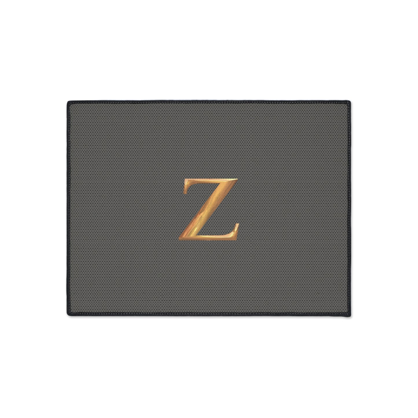 Gray and Gold Monogram Z Heavy-Duty Floor Mat