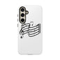 Musical Notes Phone Case — Black Treble Clef Music Staff Tough Case