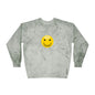 Cheerful Tie-Dye Crewneck Sweatshirt | Smiley Face Unisex Sweatshirt