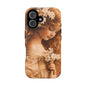 Vintage Floral Girl Magnetic Impact Phone Case — Protective iPhone Cover with Sepia Art