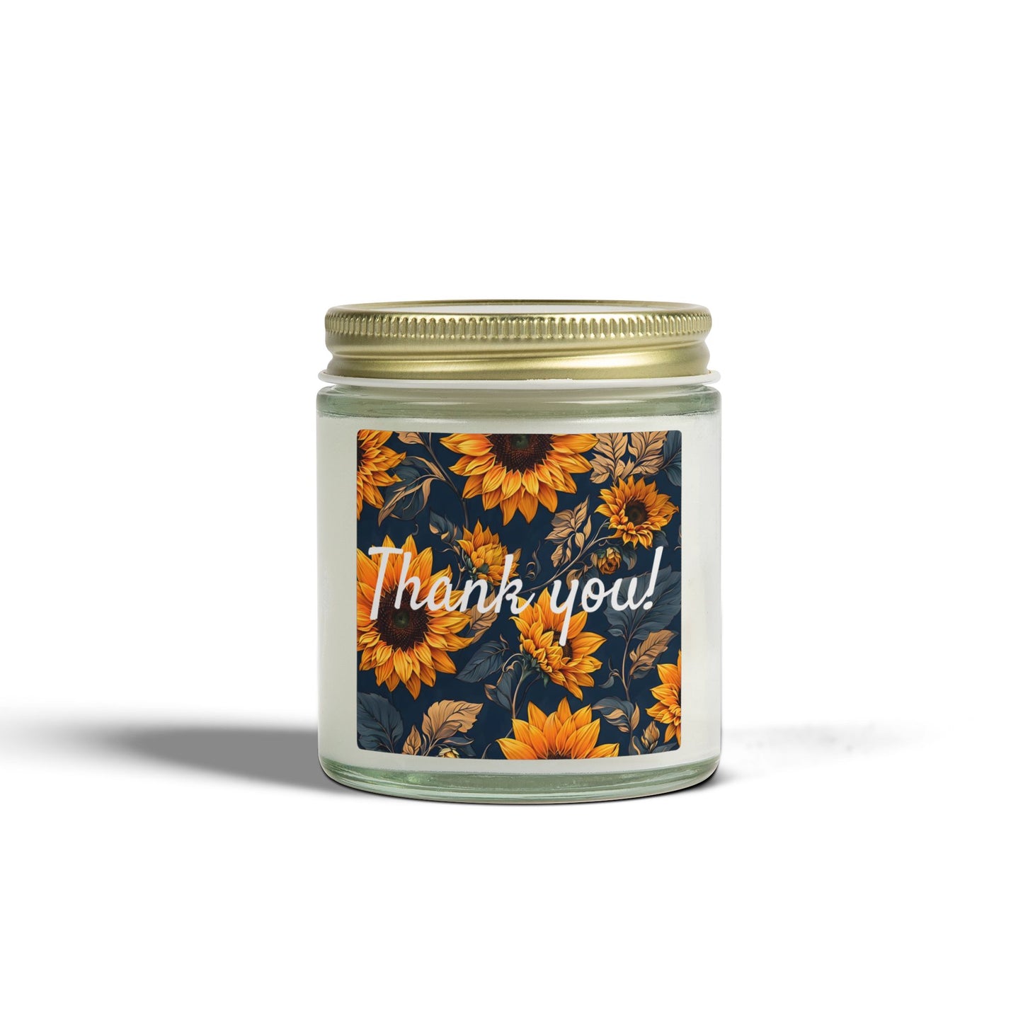 Thank You Sunflower Scented Candle — Coconut Apricot Wax (4oz/9oz)
