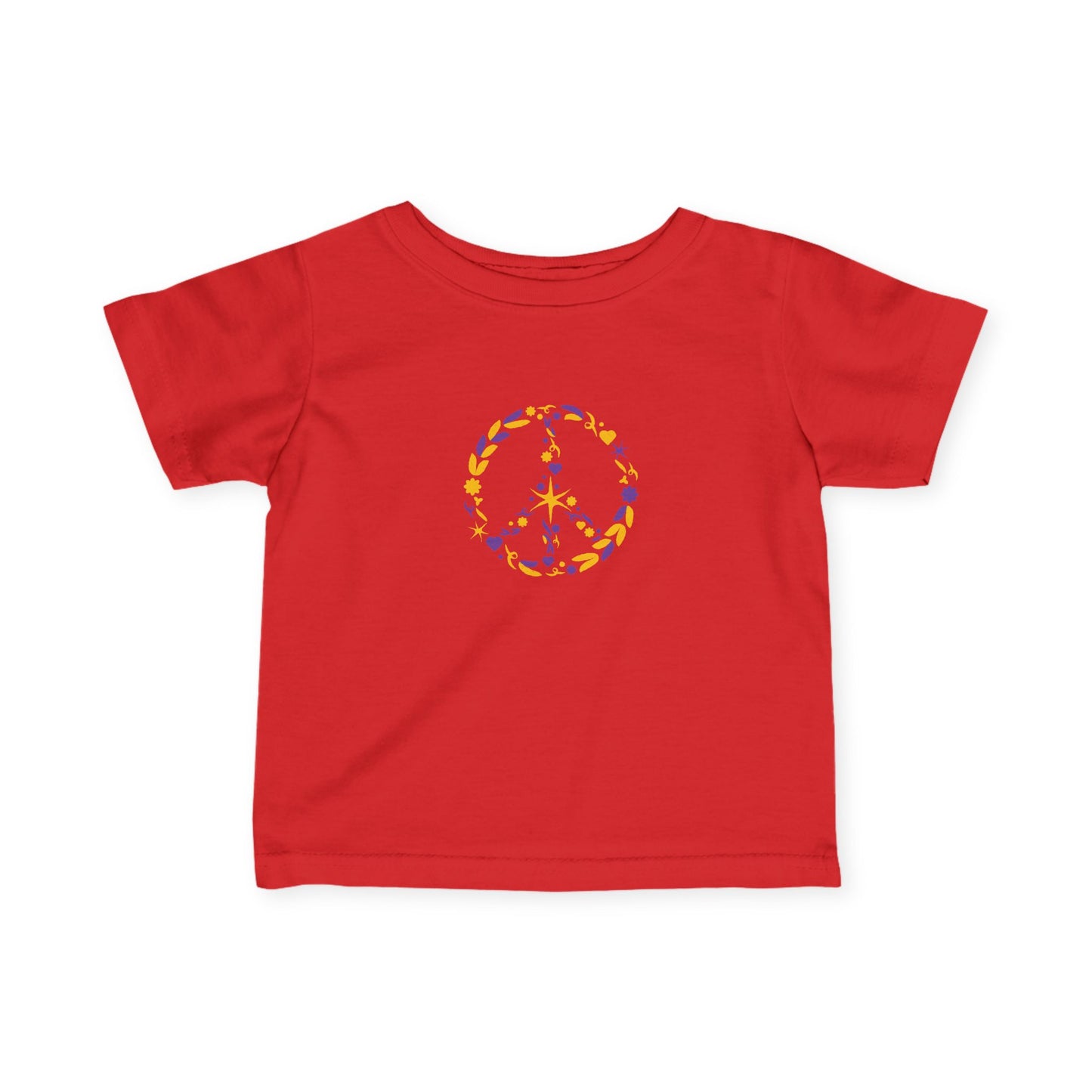 Infant Peace Symbol Tee, Baby Shirt, Toddler T-Shirt, Cute Infant Apparel, Gift for New Parents, Kids' Fashion