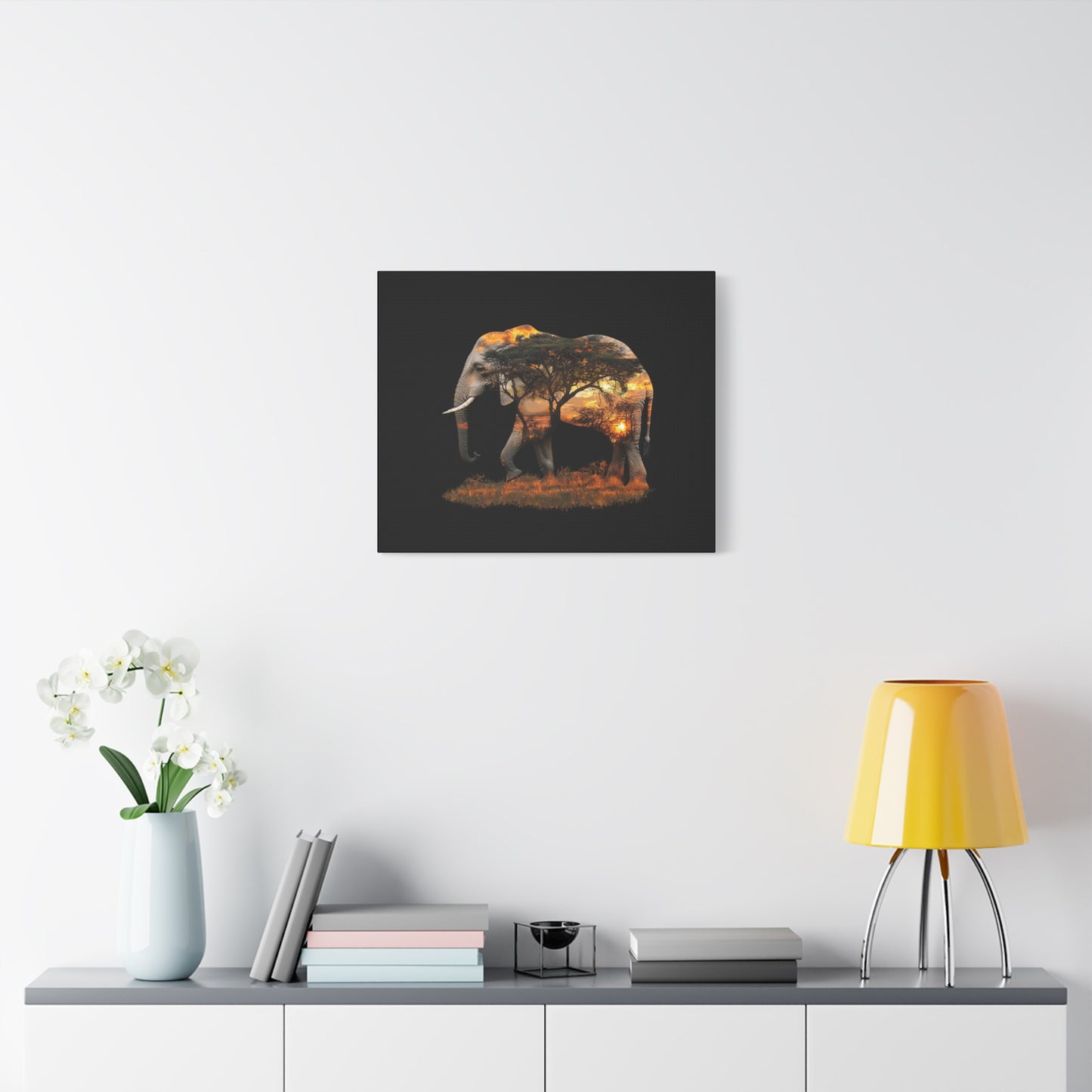Elephant Tree Matte Canvas Art