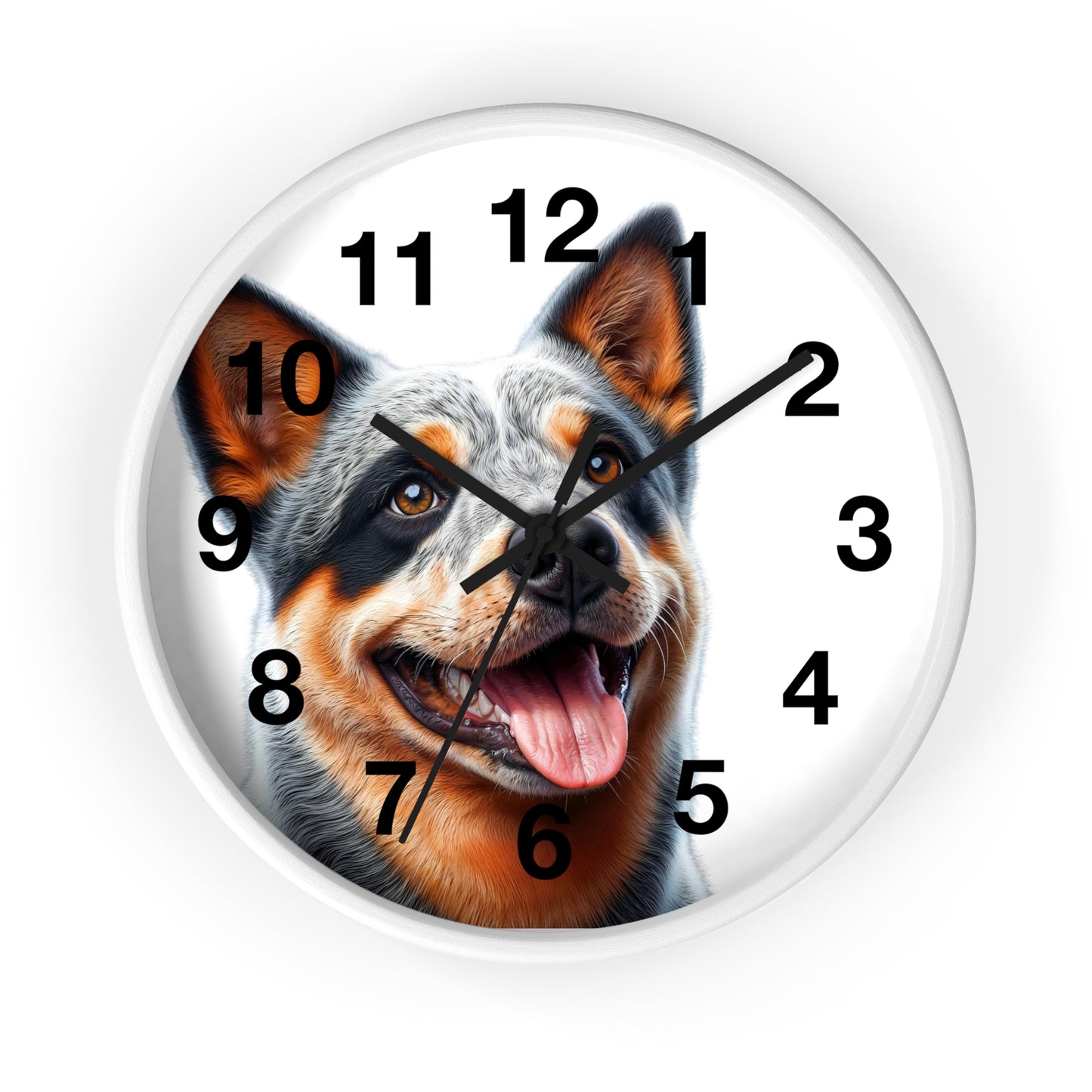 Australian Cattle Dog Wall Clock — Happy Blue Heeler Pet Decor