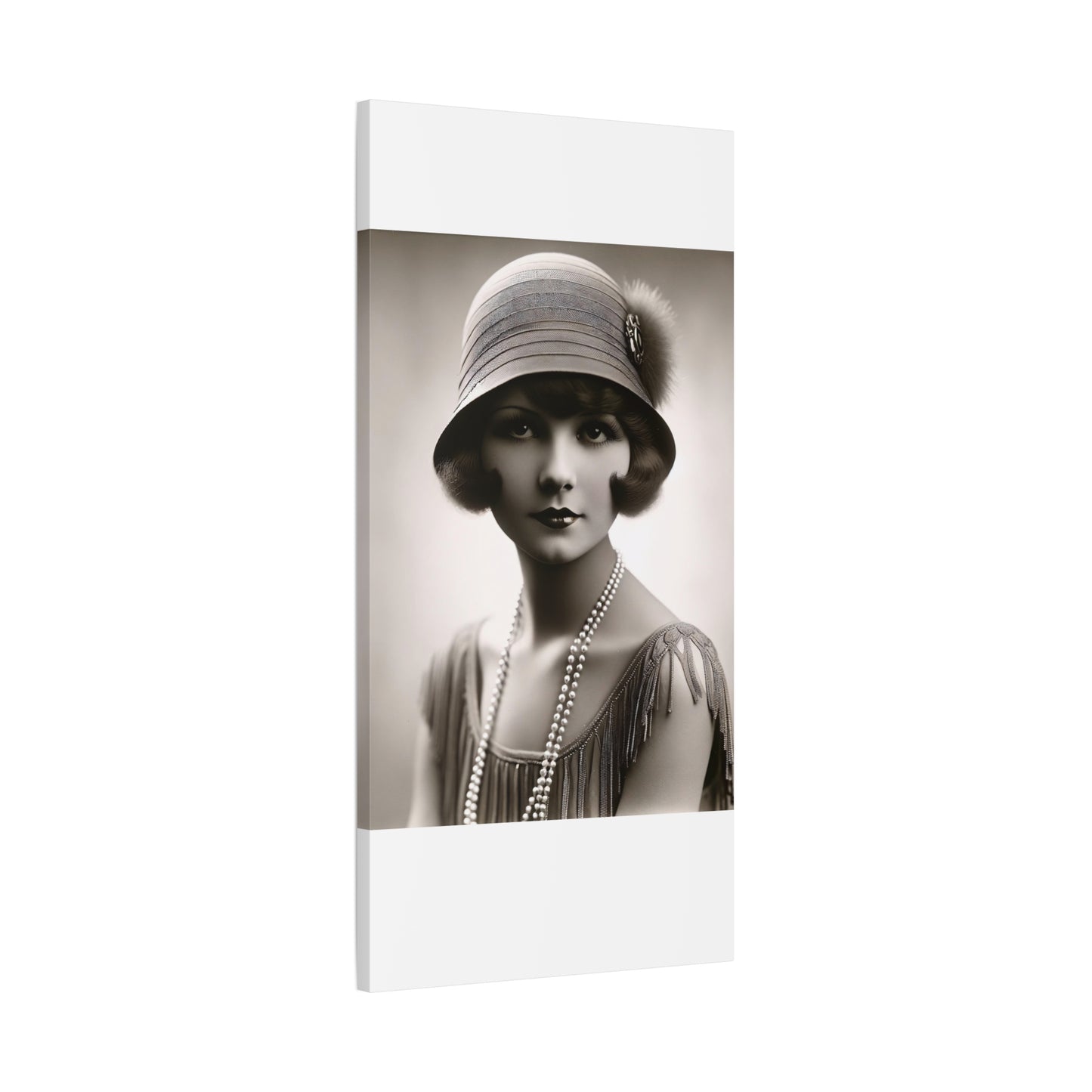 Vintage 1920s Flapper Portrait Canvas
