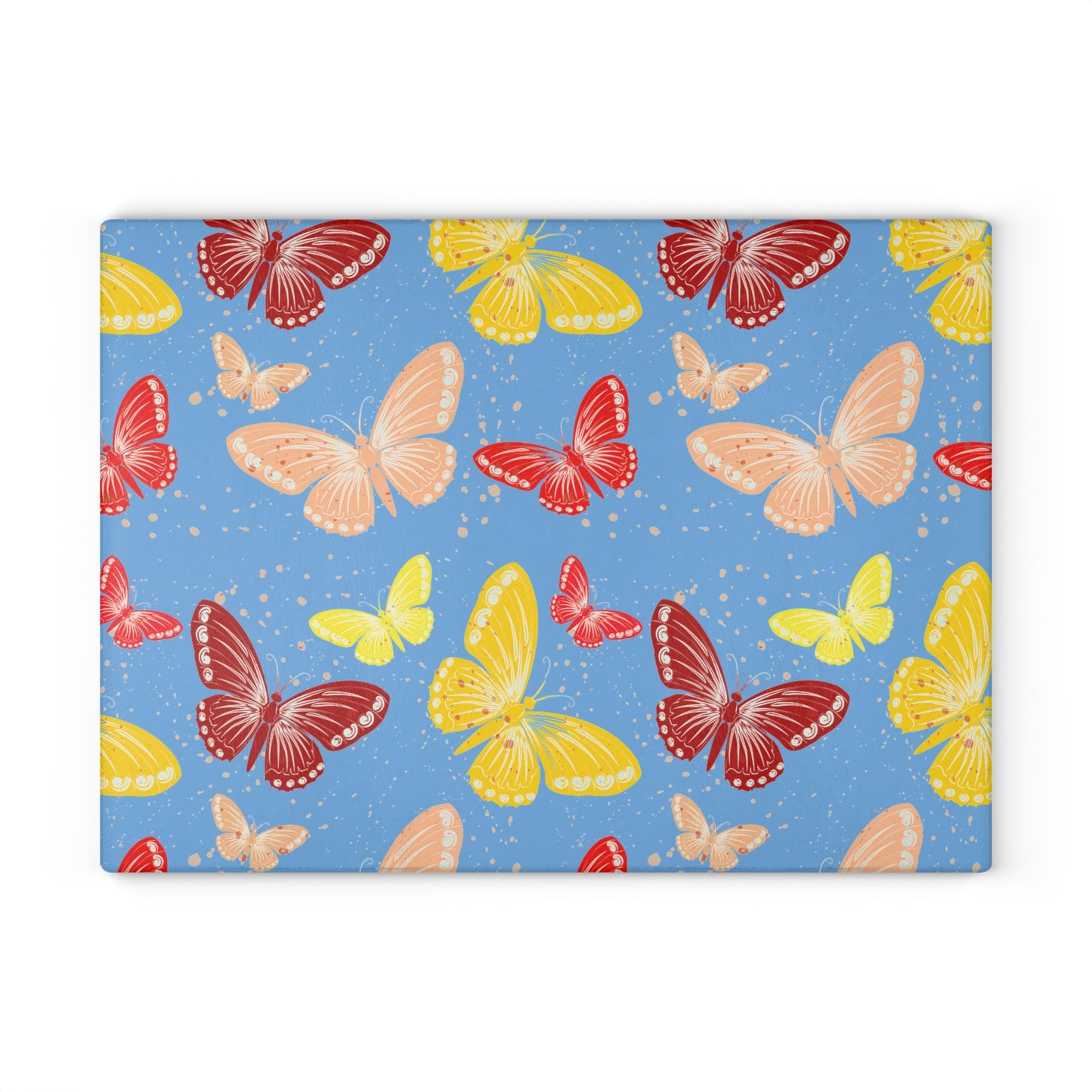 Butterfly Pattern Glass Cutting Board for Kitchen Decor
