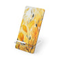 Chic Mobile Display Stand, Leaf Design Phone Holder, Desk Organizer, Tech Gift, Home Decor, Yellow Floral