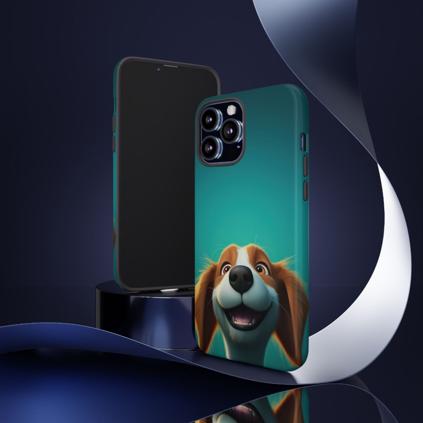 Happy Dog Phone Case — Cute Cartoon Puppy Protective Phone Cover