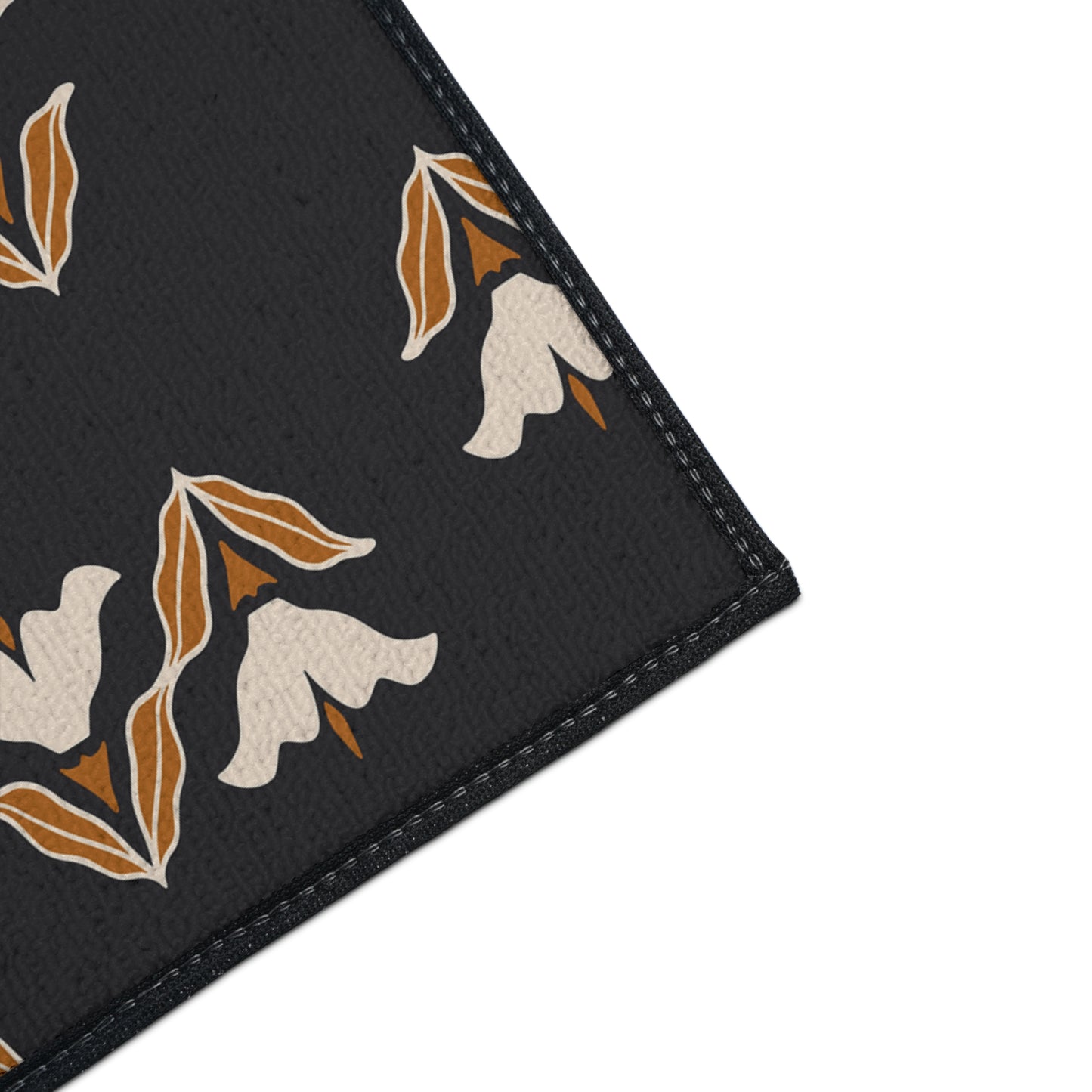 Floor Mat — Modern Retro Floral Pattern Heavy-Duty Entry Rug