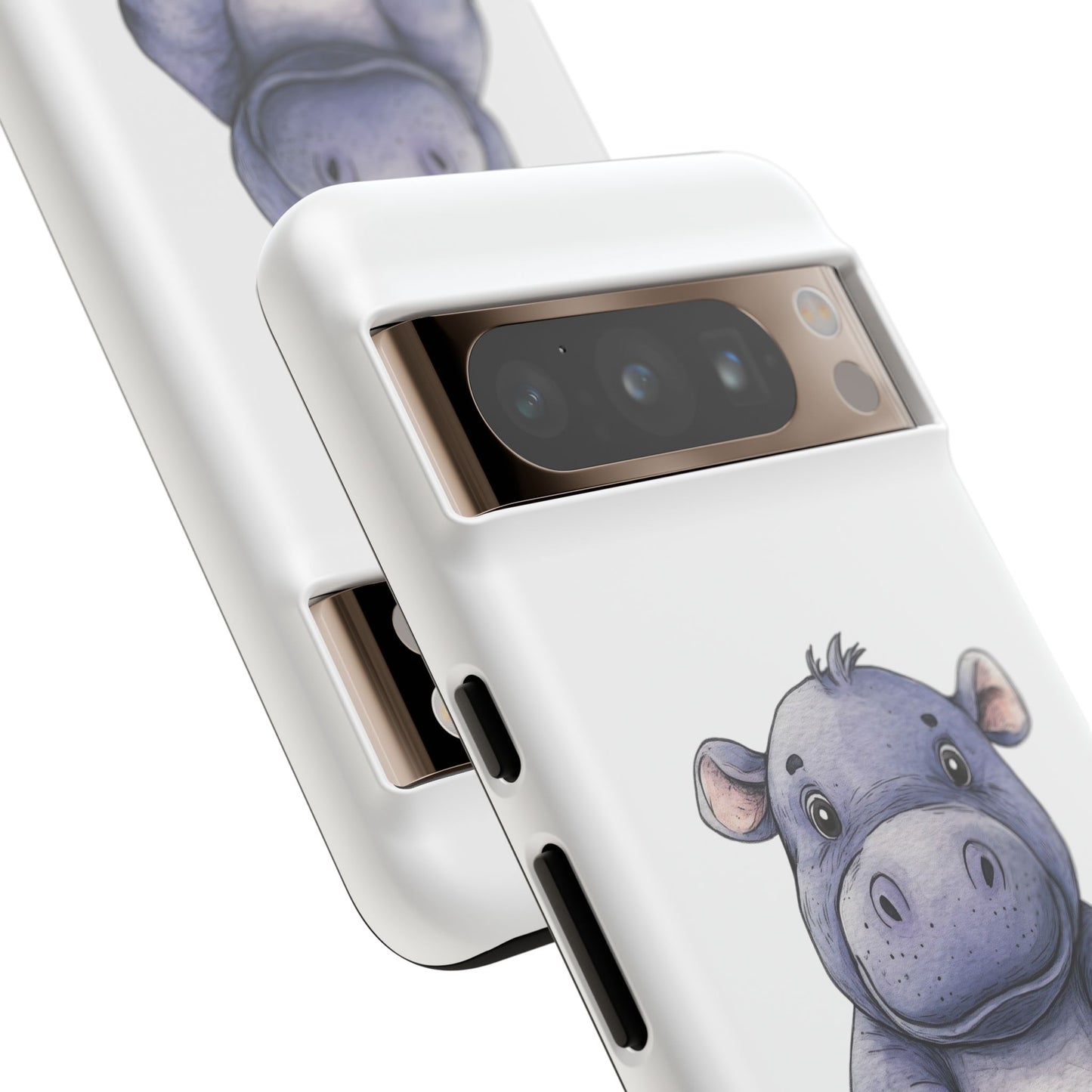 Cute Hippo Phone Case, Unique Tough Cases, Animal Lover Gift, Cute Animal Design, Baby Animal Phone Accessory