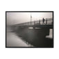 Framed Matte Canvas - Foggy Bridge Black & White Photography