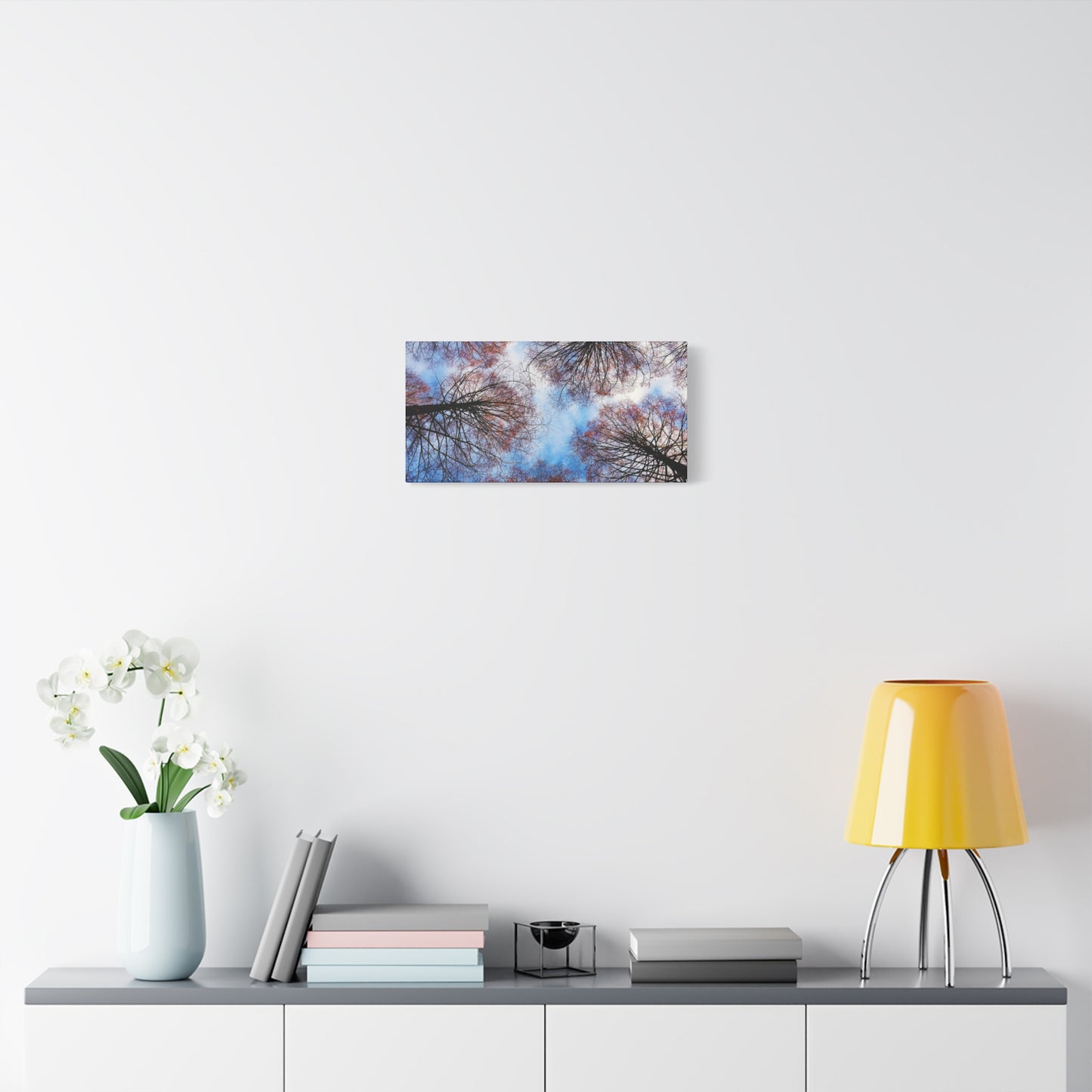Canopy Sky Canvas Print — Winter Tree Tops Wall Art
