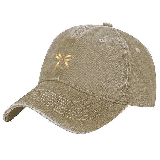 Cotton Vintage Washed Denim Baseball Cap (Front Printing)