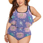 Plus Size Women's Two piece Swimsuit with Tankini