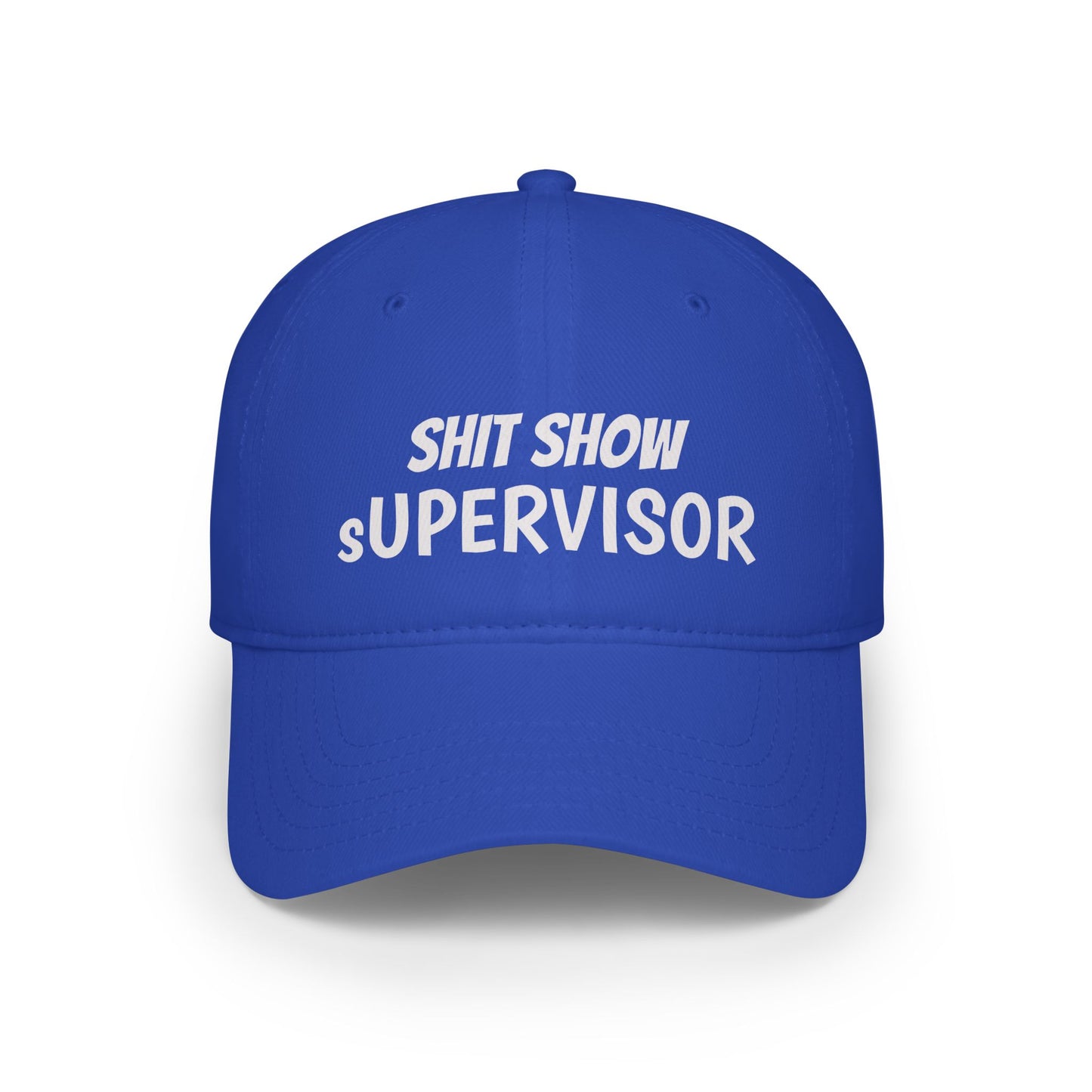 লো প্রোফাইল বেসবল ক্যাপ — "Shit Show Supervisor" এমব্রয়ডারি করা মজাদার ড্যাড হ্যাট