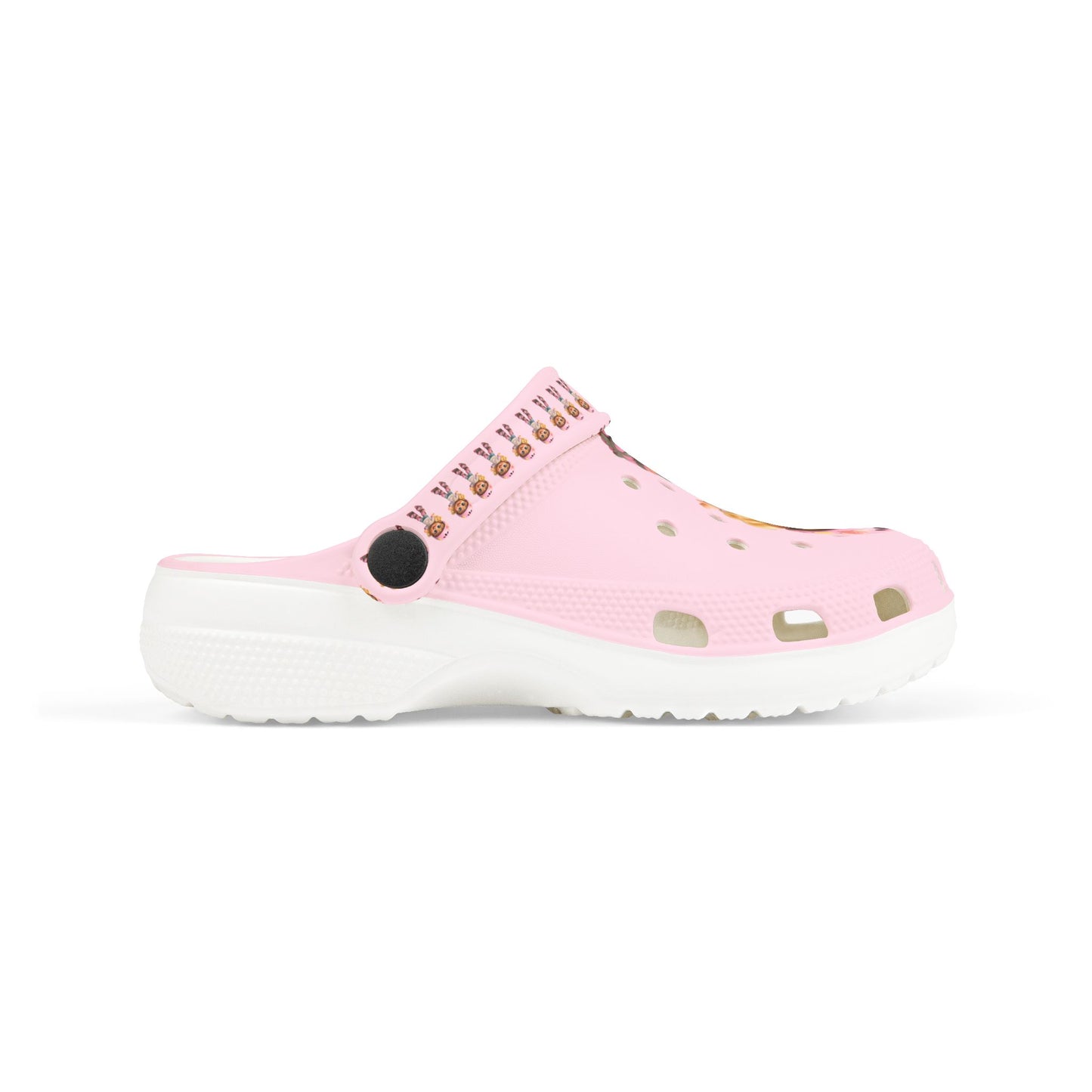 Kids Pink Character  Clogs / Croc — Cute Roller Girl Graphic