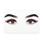 Red Lashes Wall Art Canvas — Glam Eyes Makeup Decor