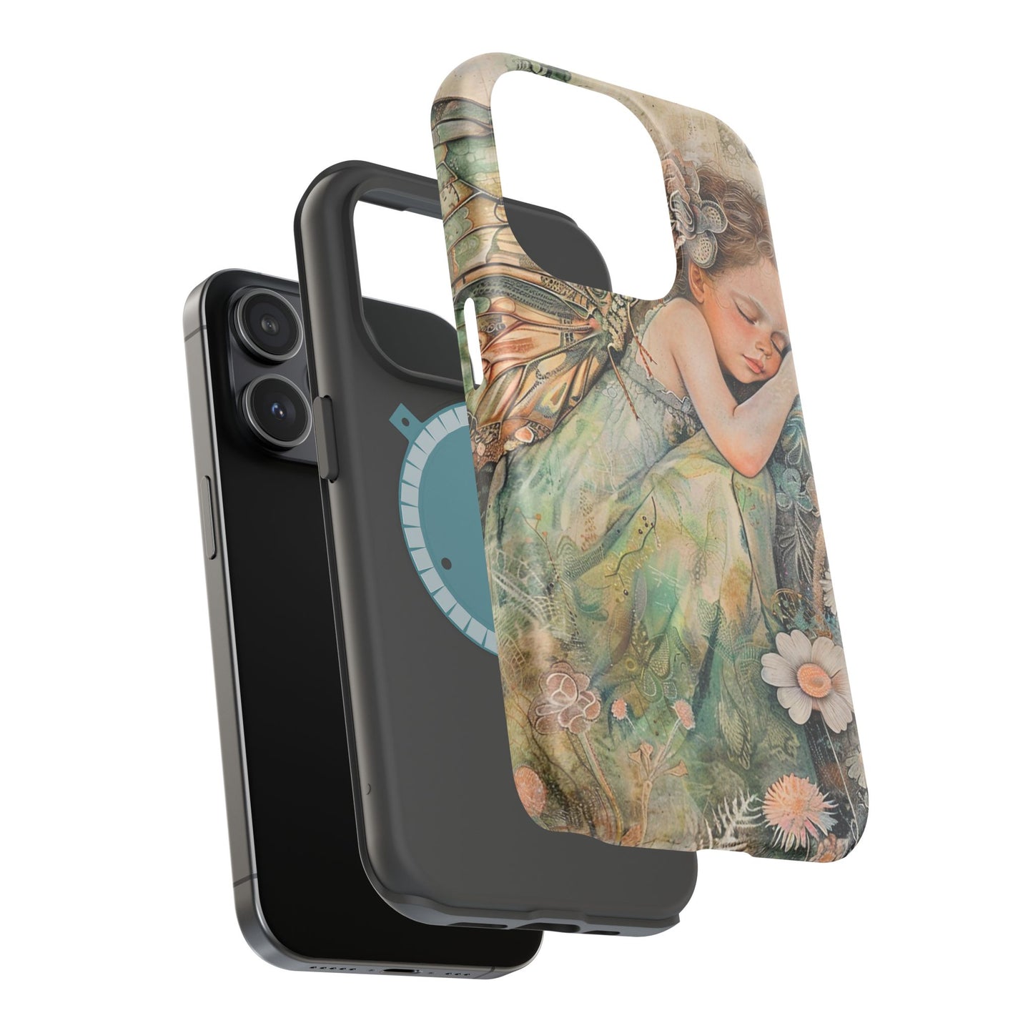 Fairy Sleeping Phone Case — Magnetic Impact-Resistant iPhone Cover
