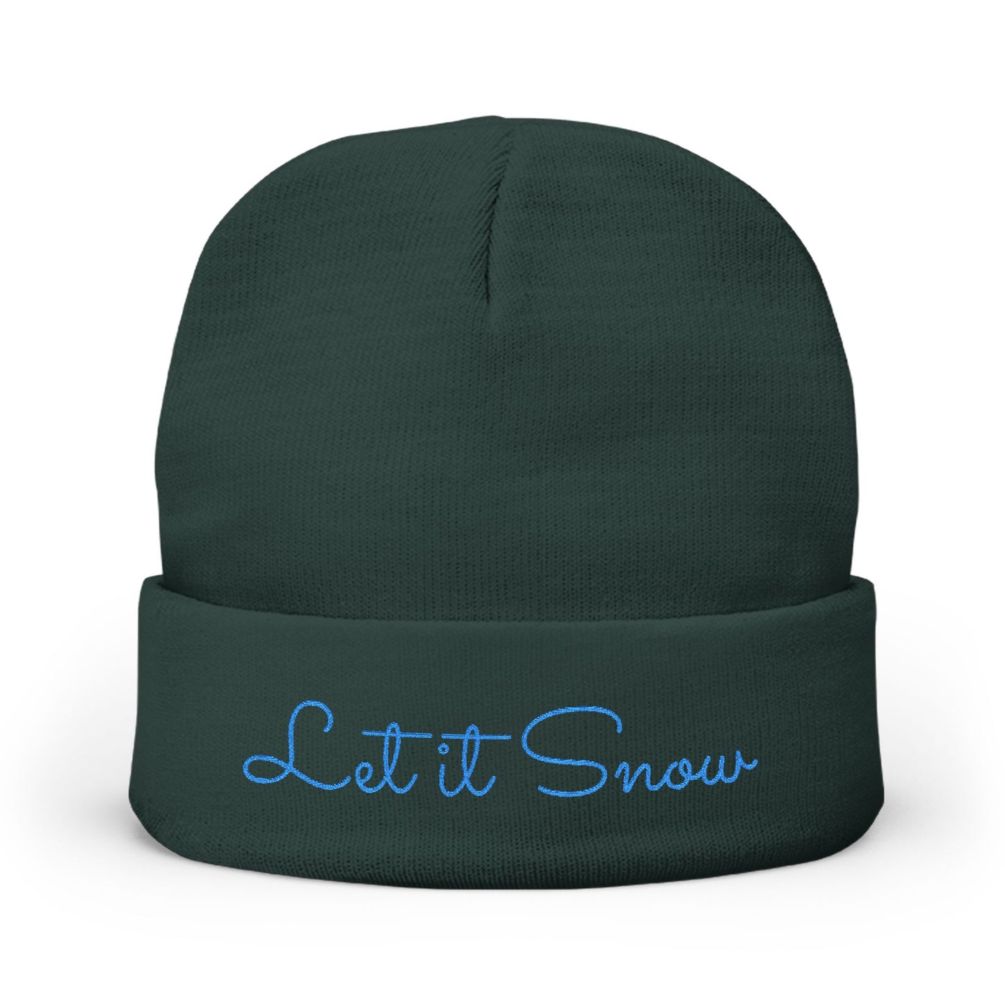 Cozy Embroidered Knit Beanie - Perfect for Winter, Christmas, Snow Lovers, Gift for Him/Her, Unisex Winter Accessory