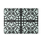 Glass Cutting Board — Decorative Moroccan Tile Pattern in Mint & Black