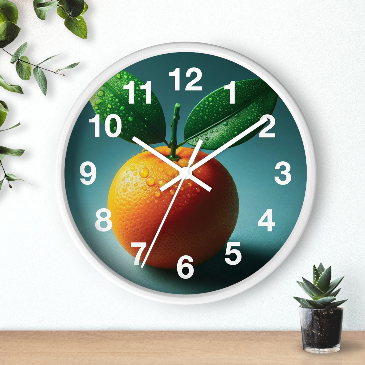 Citrus-Inspired Wall Clock | Fragrant Fruit Home Decor, Kitchen Wall Art