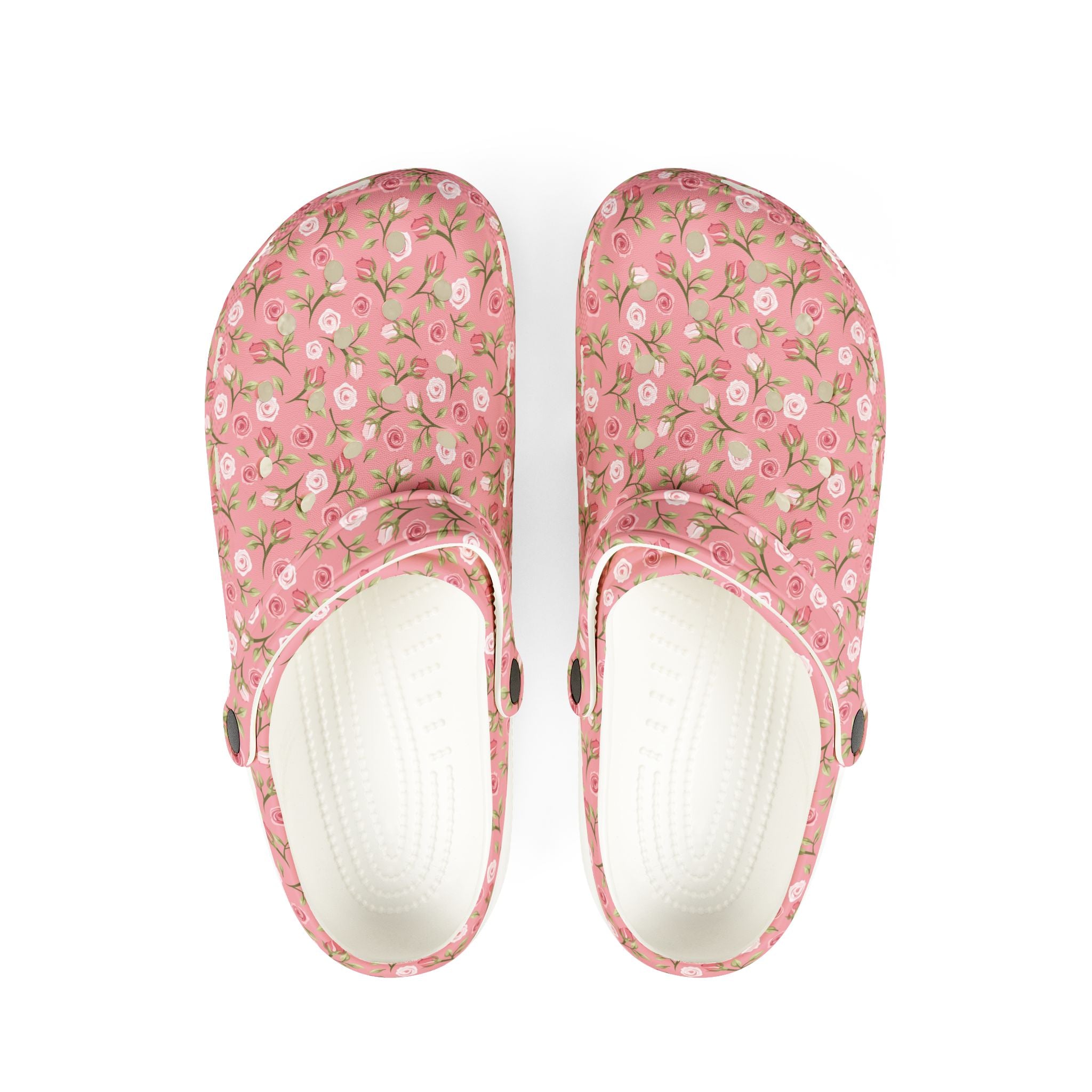Floral Pink EVA Foam Clogs – Comfortable Garden Slip-On Shoes