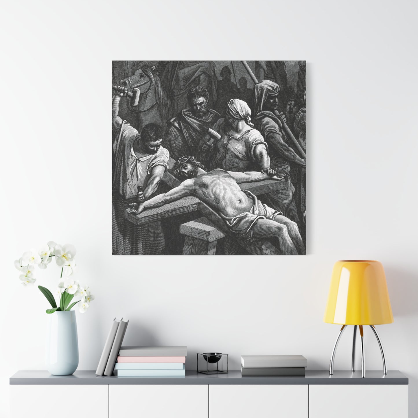 Crucifixion Art Matte Canvas Print – Stretched Religious Wall Decor
