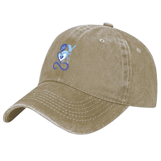 Cotton Vintage Washed Denim Baseball Cap Yoga
