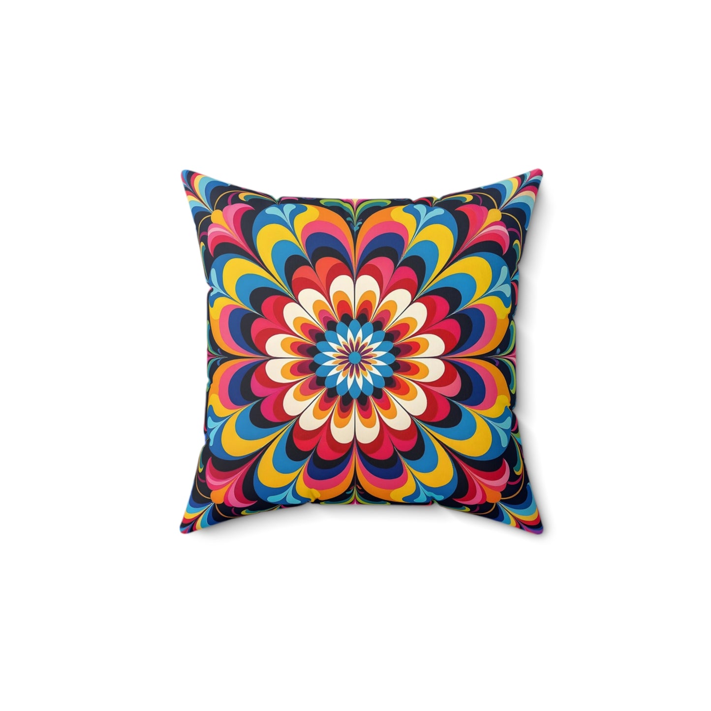 Psychedelic Mandala Decorative Pillow