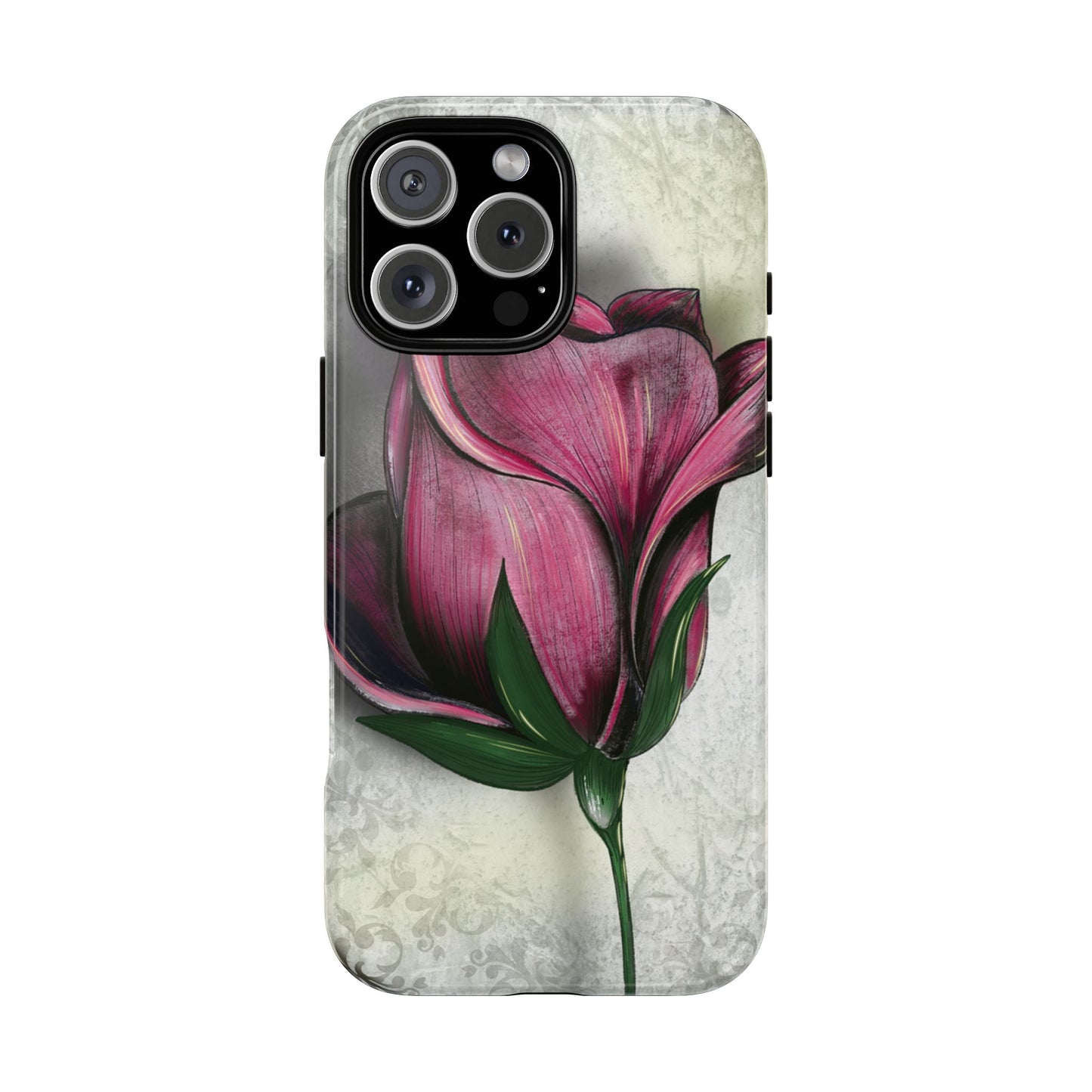Rose Phone Case – Tough Cases, Floral Phone Cover, Gift for Her, Minimalist Design, Nature Lover's Accessory, Birthday Gift Idea