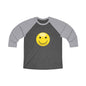 Happy Face Unisex Raglan Tee | Smiley Shirt for Casual Wear, Gifts, Festivals, and Friends Gatherings