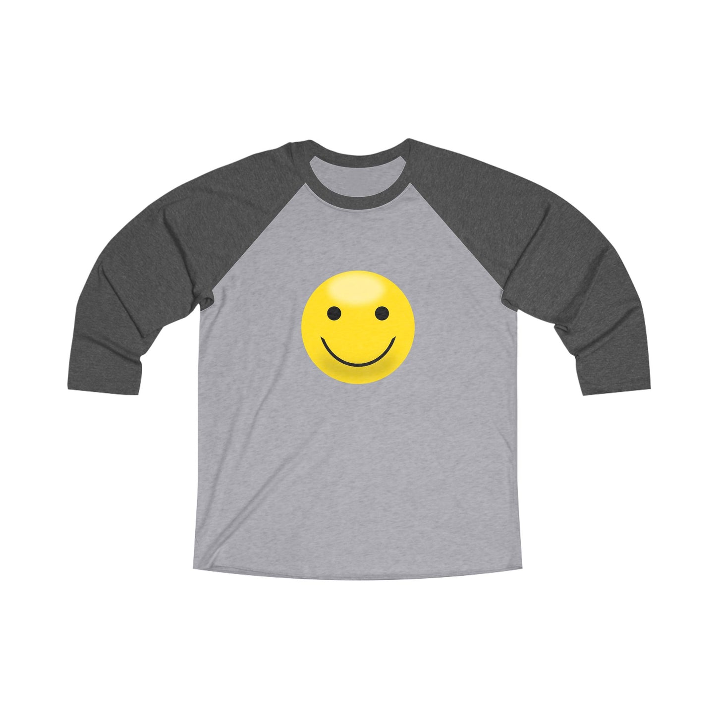 Happy Face Unisex Raglan Tee | Smiley Shirt for Casual Wear, Gifts, Festivals, and Friends Gatherings