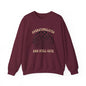 Sweatshirt — "Overstimulated and Still Cute" Skull Checkerboard Graphic Crewneck