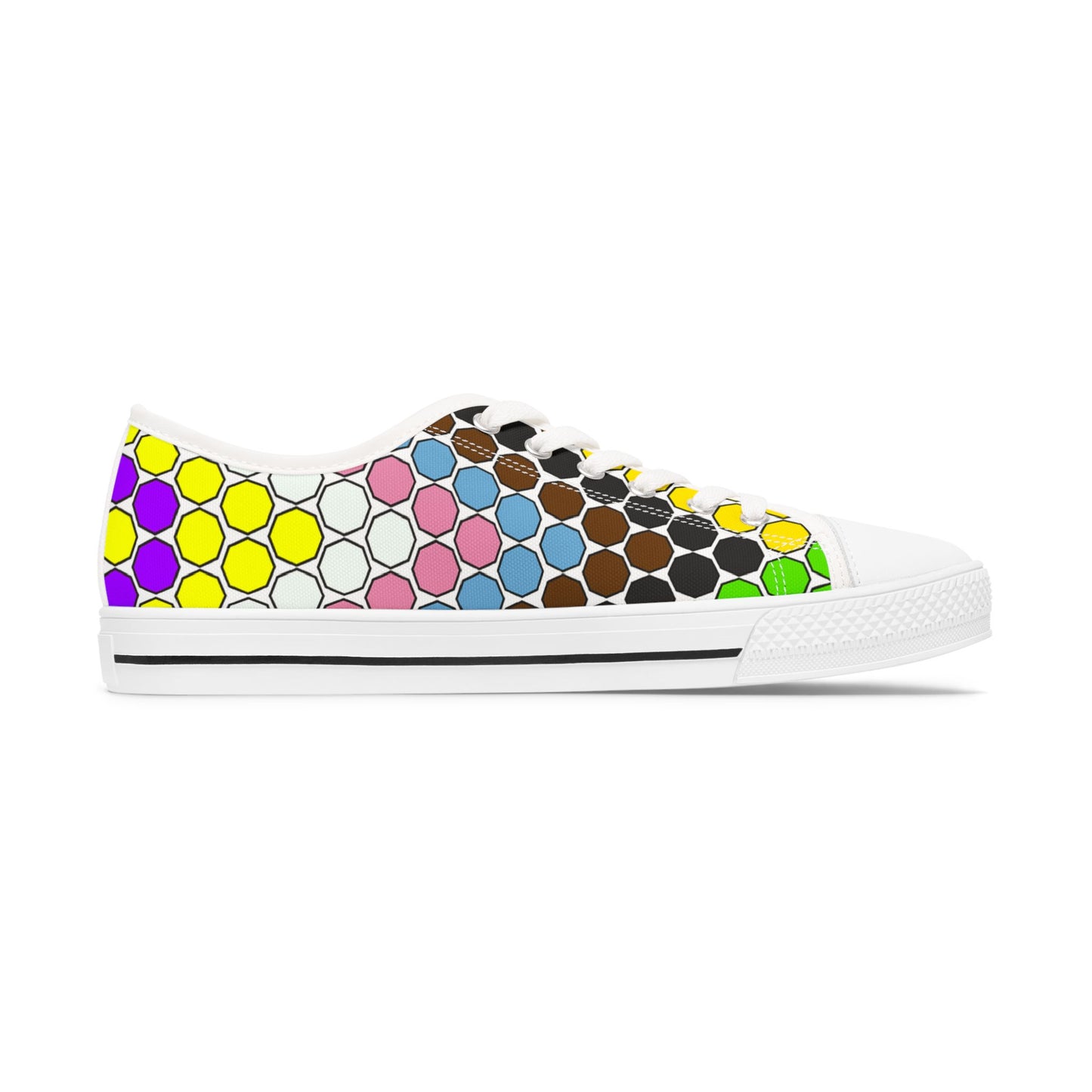 Colorful Polka Dot Low Top Sneakers — Women’s Casual Retro Pattern Shoes