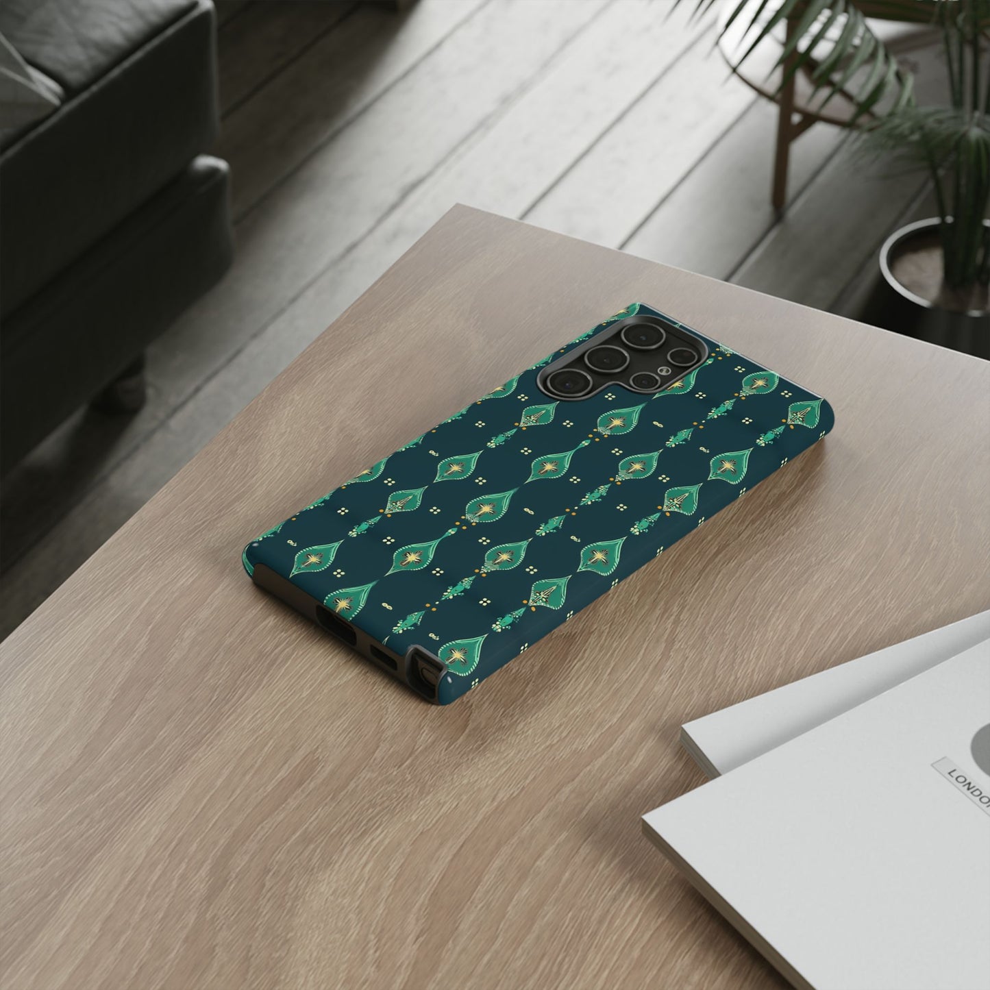 Emerald Boho Teardrop Phone Case